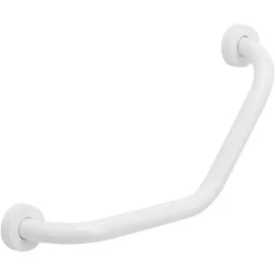 Barre D'appui Courbée Réversible Pour Handicapés En Acier Blanc