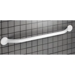 Barre d'appui droite en acier blanc Godonnier 70 cm