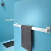 Barre d'appui droite en aluminium blanc époxy 66,6 cm