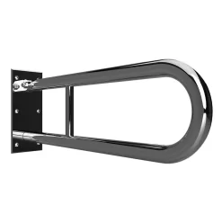 Barre d'appui relevable en forme U HELP en acier inoxydable-81,3x25x10cm--