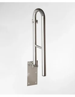 Barre d'appui relevable en forme U HELP en acier inoxydable-60x25x10cm--