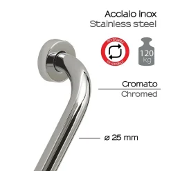 Barre d'appui réversible, charge maximale de 120 kg