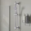Barre de douche à ventouses avec support douchette, chrome, GoodHome