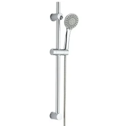 Barre de douche avec équipement TREN de 65,5 cm, finition chrome poli, en laiton Kibath