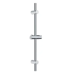 Barre de douche 70cm en Acier Inoxydable Chromé avec Fixations ajustables