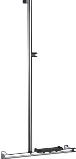 Barre de douche et support de douchette finition alu