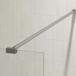 Barre de Fixation Chromée Recoupable pour Paroi de Douche - Longueur 100 cm