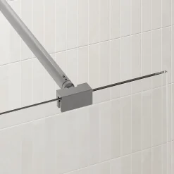 Barre de Fixation Chromée Recoupable pour Paroi de Douche - Longueur 100 cm