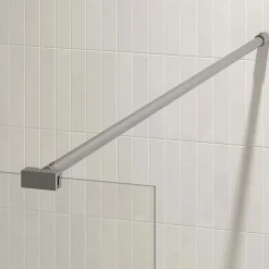 Barre de Fixation Chromée Recoupable pour Paroi de Douche - Longueur 100 cm