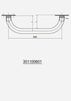 Barre de maintien de douche HELP en acier inoxydable-68x8x10,6cm--