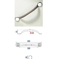 Barre de redressement en inox taupe Godonnier Soft 37 cm