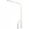 Barre de relèvement et appui WC 2 fixations au sol 1 fixation murale PMR normes handicapé SANINDUSA NewWCCare blanche