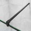 Barre de stabilisation douche 90 cm alu noir - Verre 6-10 mm