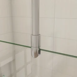 Barre de stabilisation et fixation plafond pour paroi de douche - L 90-150cm - alu chrome - pour des verres de 6-10 mm
