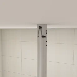 Barre de stabilisation et fixation plafond pour paroi de douche - L 90-150cm - alu chrome - pour des verres de 6-10 mm