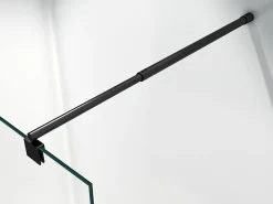 Barre de stabilisation noire - barre de fixation ronde en noir - pour paroi de douche