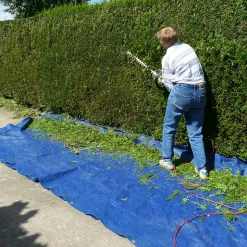 Bâche de couverture étanche protection en PE avec oeillets 3x5 m 180 g/m² bleu