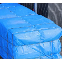 Bâche de couverture étanche protection en PE avec oeillets 2x3 m 260 g/m² bleu