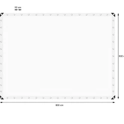 Bâche de couverture étanche protection en PE avec oeillets 6x8 m 260g/m² blanc