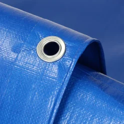 Bâche de couverture étanche protection en PE avec oeillets 1,5x12m 180 g/m² bleu