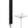 Bâche, housse de protection imperméable pour séchoir parapluie - 165 x 30 x 30 cm - Noir - Linxor