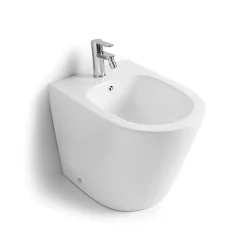 Bidet Au Sol Adossé Au Mur - Blues