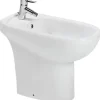 Bidet céramique traditionnelle SANINDUSA a poser au sol Proget Confort blanc