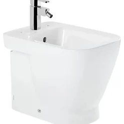 Bidet céramique traditionnelle SANINDUSA Look avec trous pour abattant blanc (abattant, robinet et vidage non inclus)