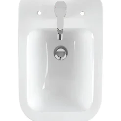 Bidet céramique traditionnelle SANINDUSA Look avec trous pour abattant blanc (abattant, robinet et vidage non inclus)