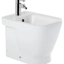 Bidet céramique traditionnelle SANINDUSA Look avec trous pour abattant blanc (abattant, robinet et vidage non inclus)