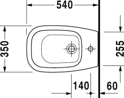 Bidet D-CODE - en céramique - blanc
