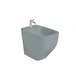Bidet En Céramique Gris Mat À Fleur De Mur Modèle Mozart De Kiamami Valentina