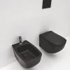 Bidet Et Toilettes Suspendus En Céramique Noir Mat Mozart