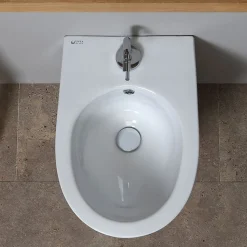 Bidet Mural En Céramique Blanche - Tuckett