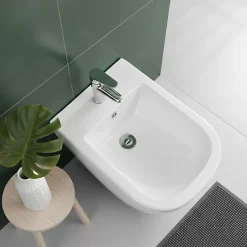 Bidet suspendu - 52 x 37 x 29 cm - Blanc - CLEO