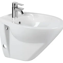 Bidet suspendu céramique traditionnelle SANINDUSA Cetus 48 blanc