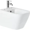 Bidet suspendu céramique traditionnelle SANINDUSA Look avec trous pour abattant blanc (abattant, robinet et vidage non inclus)