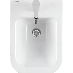Bidet suspendu céramique traditionnelle SANINDUSA Look 50x35 blanc (robinet et vidage non inclus)