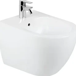 Bidet suspendu céramique traditionnelle SANINDUSA Sanibold 50 fixation cachée blanc