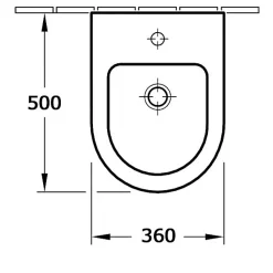 Bidet suspendu en céramique sanitaire blanc BH101