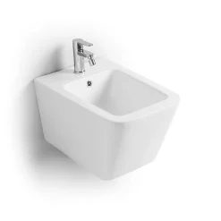 Bidet Suspendu En Céramique Blanche - Rock