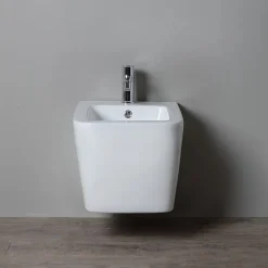 Bidet Suspendu En Céramique Blanche - Rock