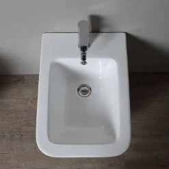 Bidet Suspendu En Céramique Blanche - Rock