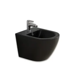 Bidet Suspendu Rond Noir Mat - Folk