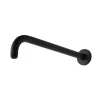 Bras De Douche En Laiton Noir Mat Rond