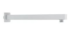Bras de douche encastrable carré L.37,3 cm, blanc, Edouard Rousseau