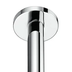 Bras de douche rond de 20 cm, montage au plafond, finition chromée, en laiton Kibath