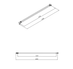 Bras de fixation 120 cm SAT Walk-in (SIKOZAV2)