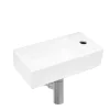 Brevis Lave-mains suspendu avec trou pour robinetterie à droite, 40,5x20,5x10,5cm + Siphon (SATBRE4020SR-SET2)