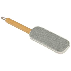 Brosse à textile avec manche en bambou gris 7,3x4cm - Gris- 5five